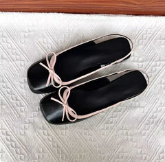 Raised Ballerina Pumps - Stylish Summer Slip-On Flats