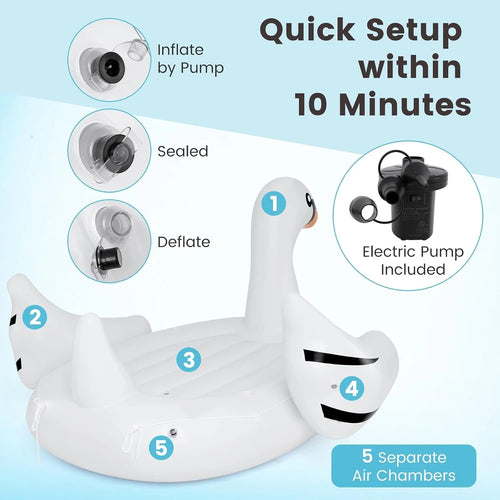 Giant Swan Inflatable Island