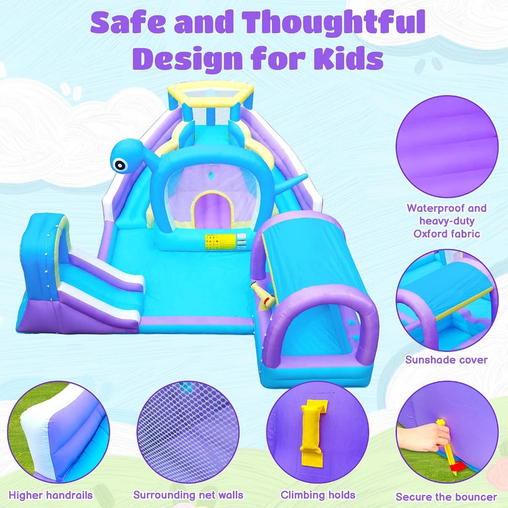 Bounbountime Inflatable Dinosaur Water Park