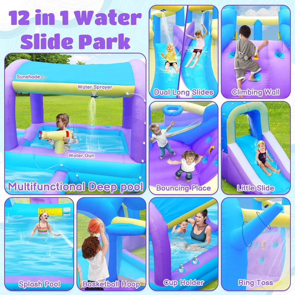 Bounbountime Inflatable Dinosaur Water Park