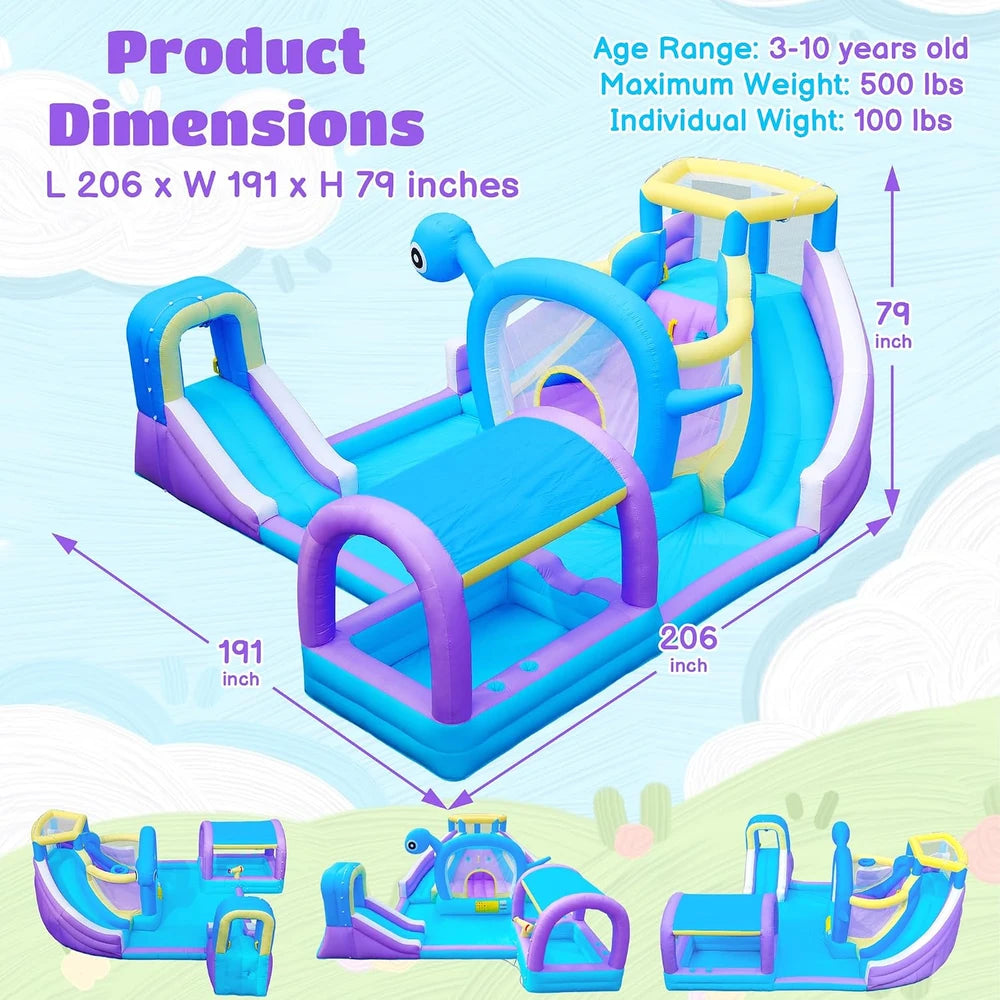 Bounbountime Inflatable Dinosaur Water Park