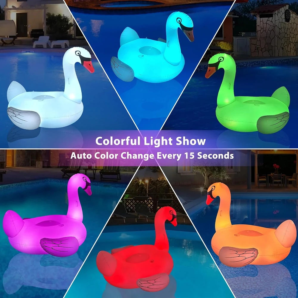 Solar Powered Swan Pool Float