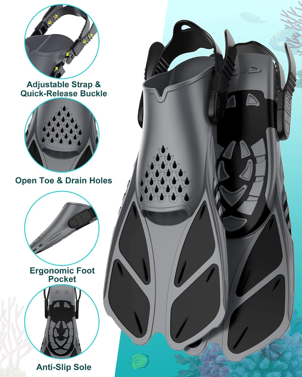 Viginsul Full Face Snorkel Set