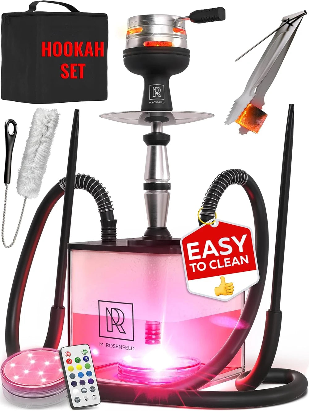 Complete Black Hookah Set