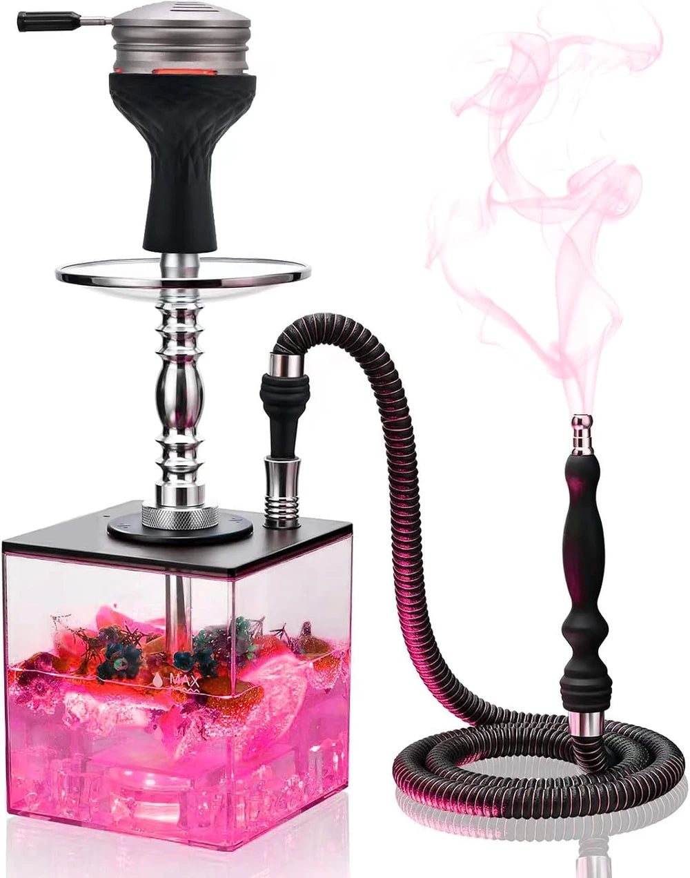 Acrylic Cube Hookah Set