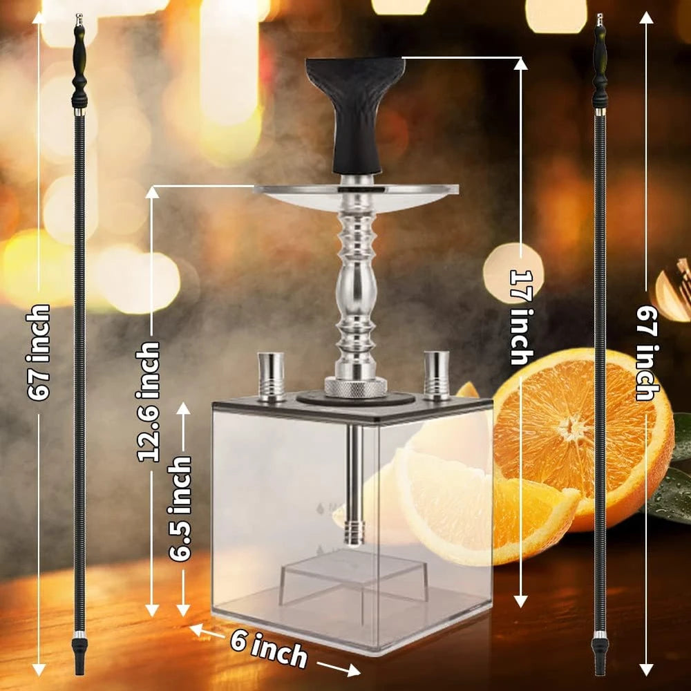 Acrylic Cube Hookah Set
