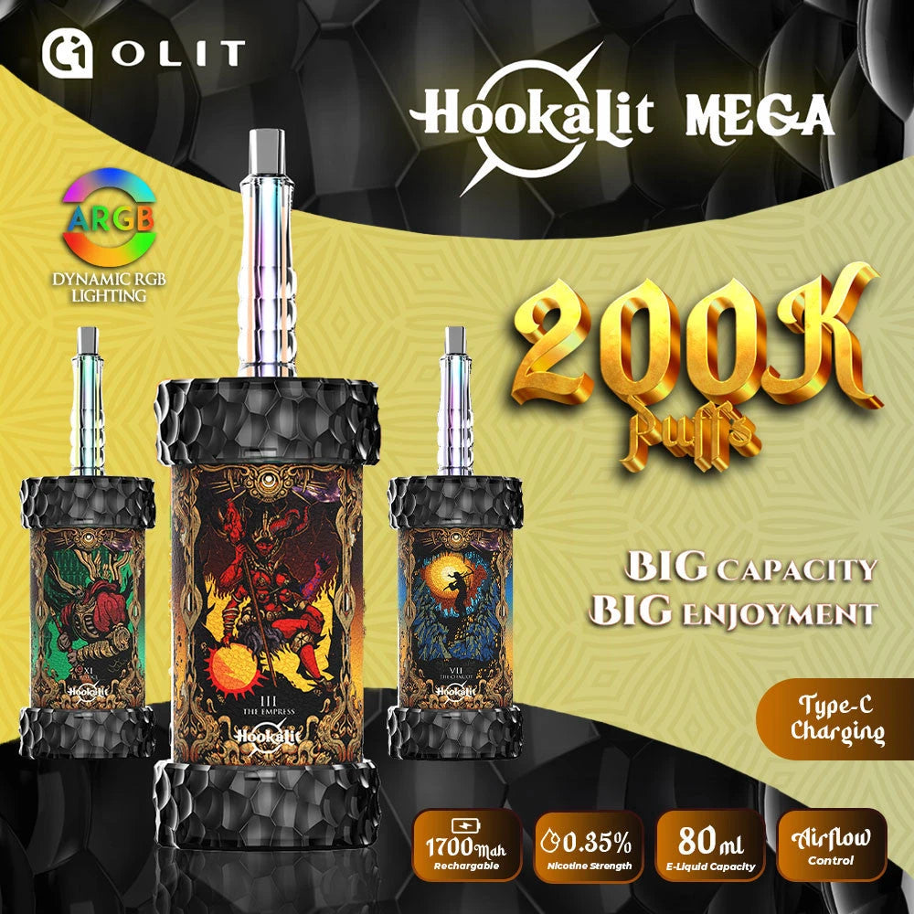 OLIT HookaLit MEGA Disposable E-Hookah