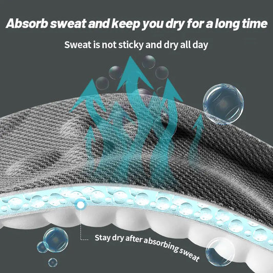 4D Latex Sport Insoles - Enhanced Running Comfort