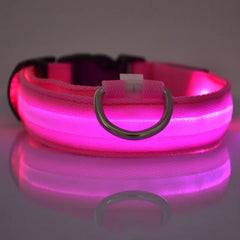 Flashing Glow Dog Collar - LED Safety for Night Walks