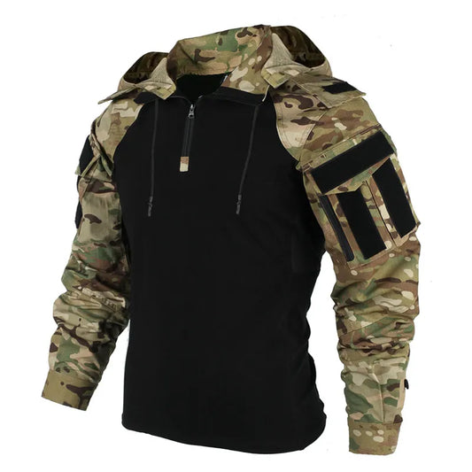 Combat Tactical Shirt - Camo & Hooded