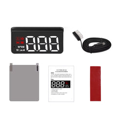 up Display, Car Universal GPS HUD, Speedometer, Black, for All Vehicles