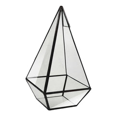 Pyramid Glass Terrarium - Modern Decorative Vase