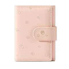 Small Paw Print Wallet - Cute Trifold Design