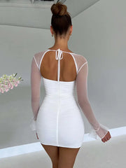 Elegant Backless Sexy Mini Dress - Evening Cocktail Party Wear