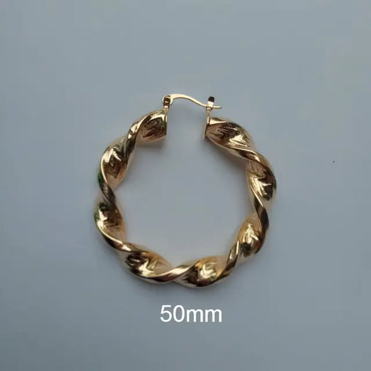 Punk Chic: Great Wall Hoop Earrings - Stylish Gold Hoops for Women