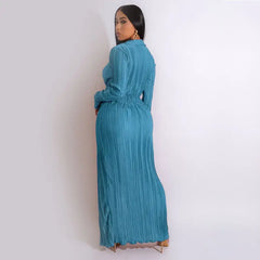 Elainone Pleated Maxi Dress - Elegant Evening Wear