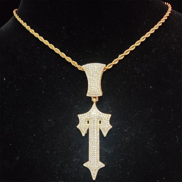 Hip Hop Style Necklace - Trendy Chain Necklace with Locket Pendant