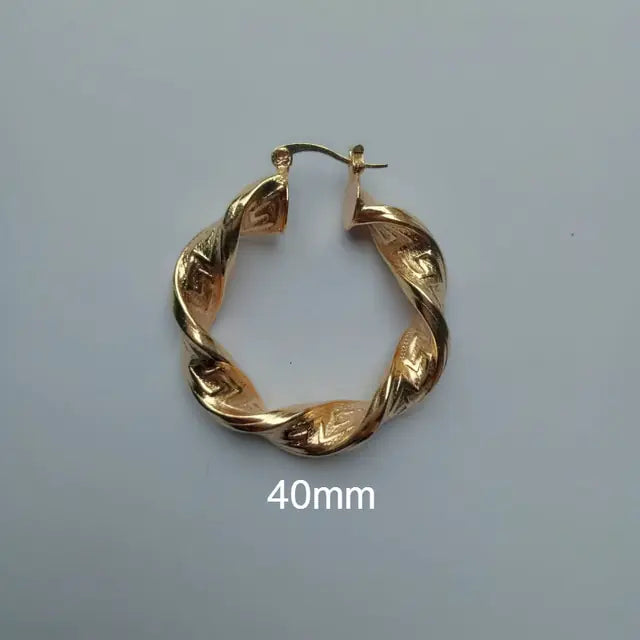 Punk Chic: Great Wall Hoop Earrings - Stylish Gold Hoops for Women