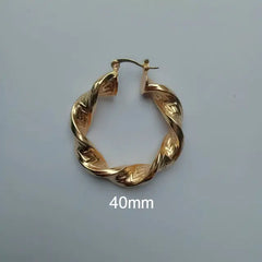 Punk Chic: Great Wall Hoop Earrings - Stylish Gold Hoops for Women