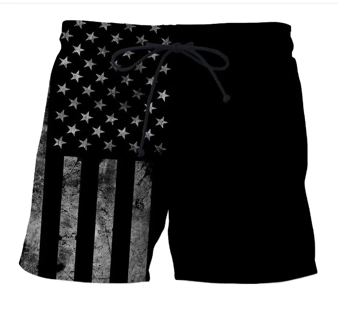 Flag Men's Swim Trunks - Quick Dry Kayak Enthusiast Gear