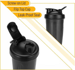 Leak Proof Portable Protein Shaker - 400ml Fitness Bottle