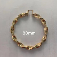 Punk Chic: Great Wall Hoop Earrings - Stylish Gold Hoops for Women