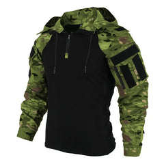 Combat Tactical Shirt - Camo & Hooded