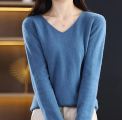 Women's Knitted Pullover Sweaters - Fashionable Mock Neck Tops