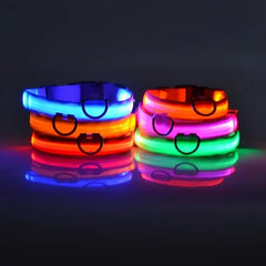 Flashing Glow Dog Collar - LED Safety for Night Walks