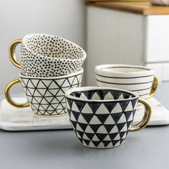 Hand Painted Ceramic Mugs - Artisan Coffee Cups