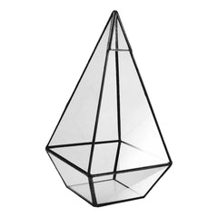 Pyramid Glass Terrarium - Modern Decorative Vase