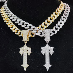 Hip Hop Style Necklace - Trendy Chain Necklace with Locket Pendant