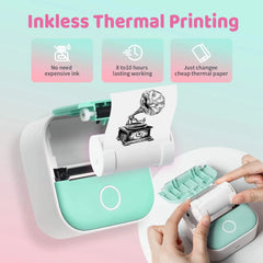 Portable Mini Thermal Label Printer - Compact & Efficient