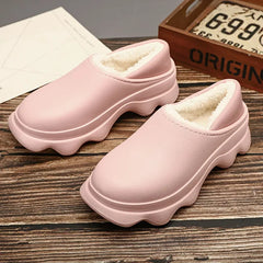 Warm Outdoor Shoes - Cozy Waterproof Fur-Lined Clogs for Women