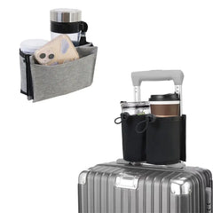 Luggage Travel Cup Holder Bag - Dual Pocket Design