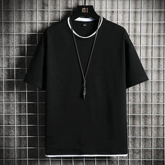 Oversize Breathable Summer Men's T-Shirt - Fashion Solid Color