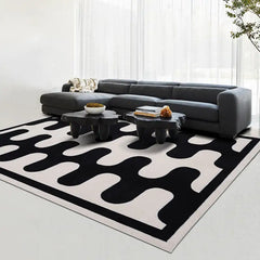 Checkerboard Fluffy Rug - Luxury & Comfort for Your Living Room