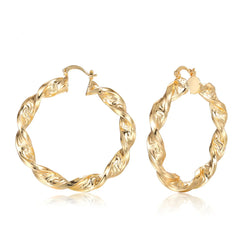 Punk Chic: Great Wall Hoop Earrings - Stylish Gold Hoops for Women