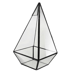 Pyramid Glass Terrarium - Modern Decorative Vase