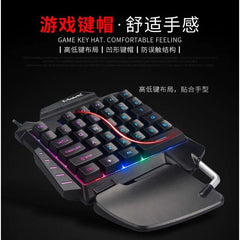 One-Hand Chicken Game Keyboard - RGB Mechanical Keypad