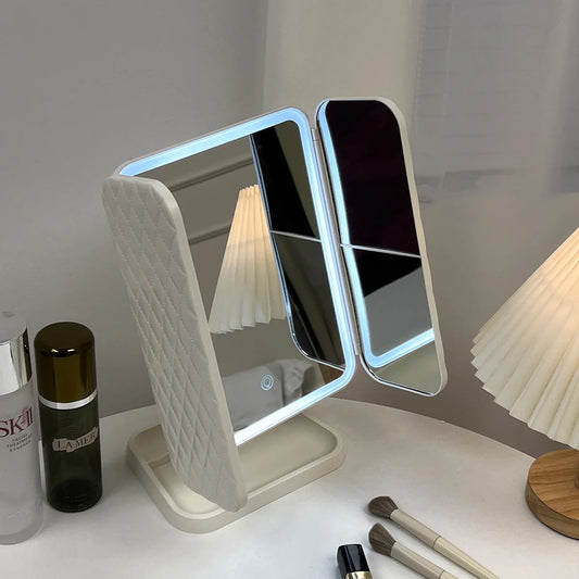 Smart Tri LED Makeup Mirror - Illuminated Tri-Fold Vanity Mirror