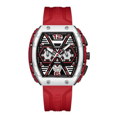 Multi-Hand Chronograph Rubber Strap Watch