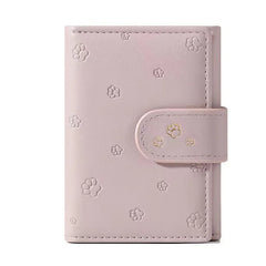 Small Paw Print Wallet - Cute Trifold Design