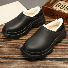 Warm Outdoor Shoes - Cozy Waterproof Fur-Lined Clogs for Women