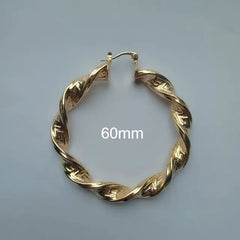 Punk Chic: Great Wall Hoop Earrings - Stylish Gold Hoops for Women