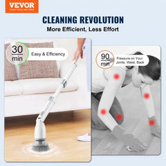 Electric Rotary Scrubber - Cordless Cleaning Power