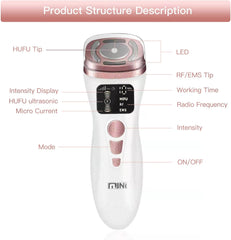 Anti-Aging HIFU, EMS & Microcurrent Device - Ultimate Facial Rejuvenation