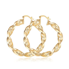 Punk Chic: Great Wall Hoop Earrings - Stylish Gold Hoops for Women