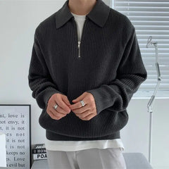 Bastian Quarter-Zip Sweater - Men's Vintage Style