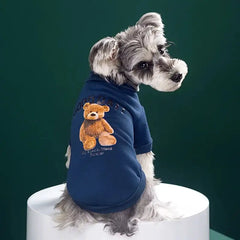 Bear Embrace Pullover - Cozy Dog Jacket for Winter Warmth